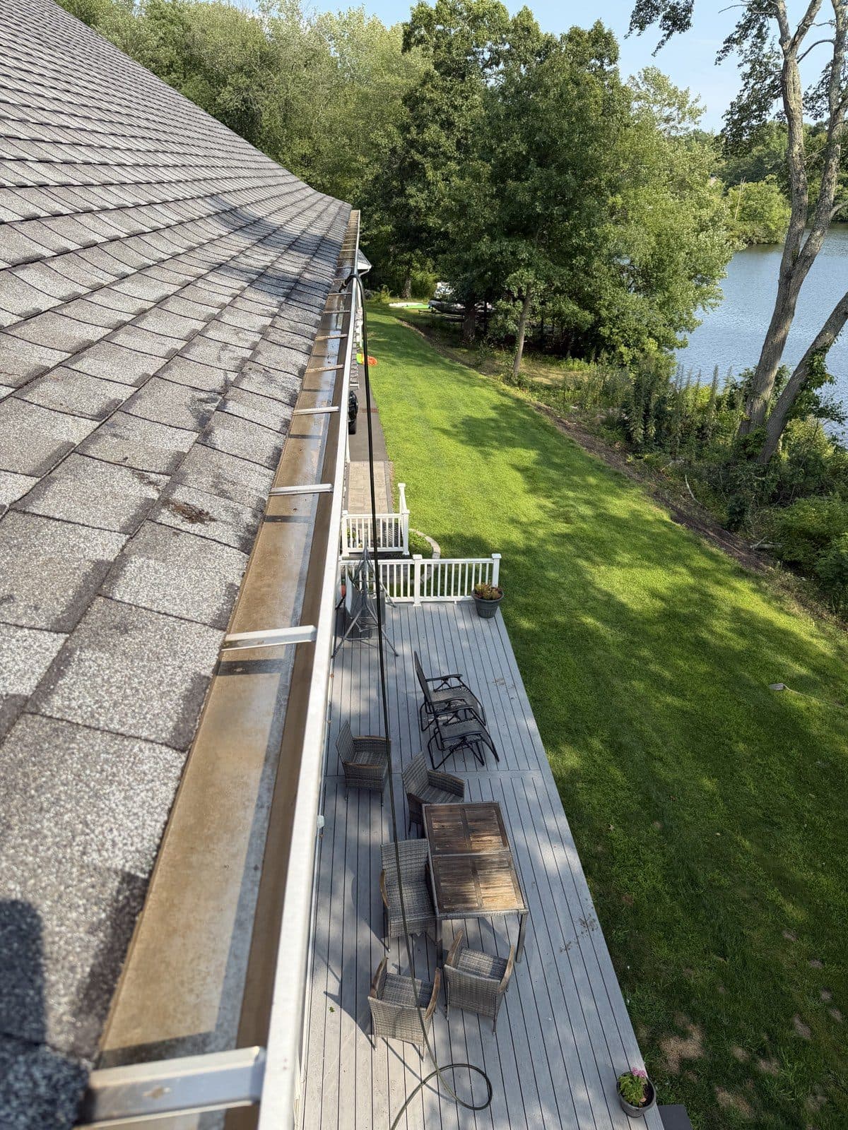 The same Watertown gutter after vegetation and accumulated debris were removed.